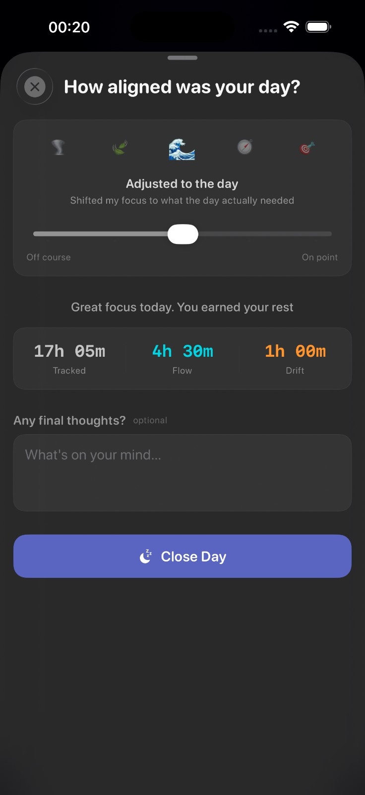 Loom evening close alignment rating