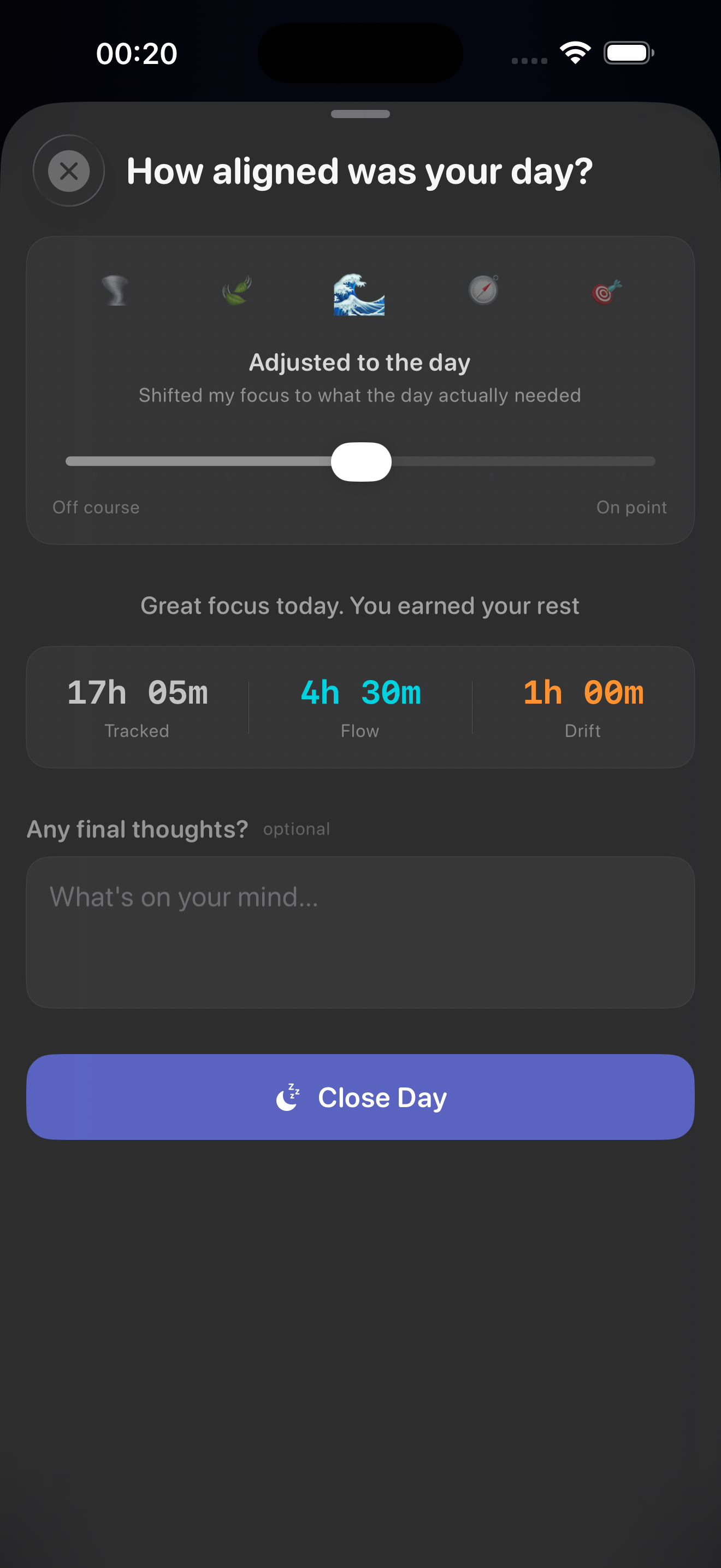 Loom evening close alignment rating
