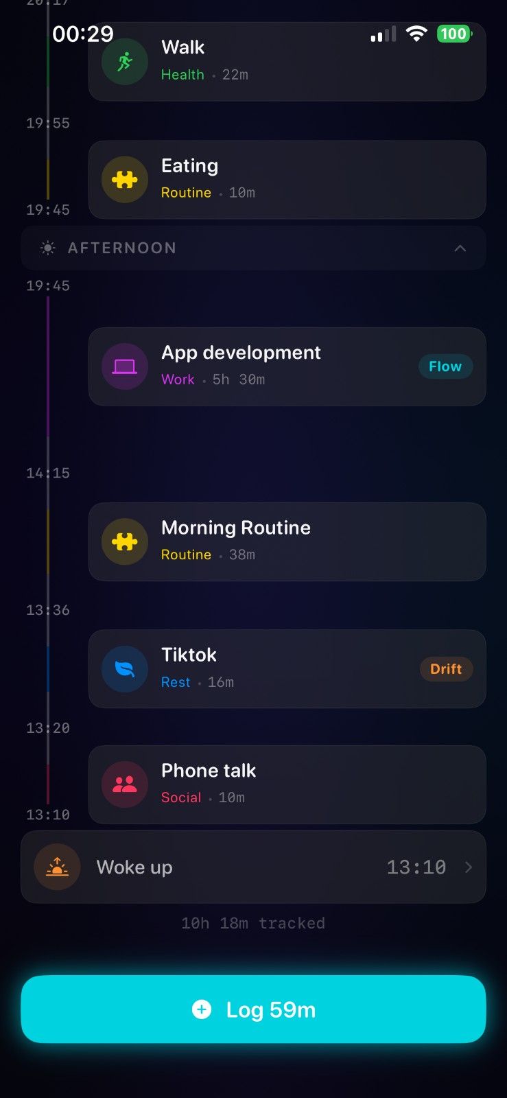 Loom timeline view